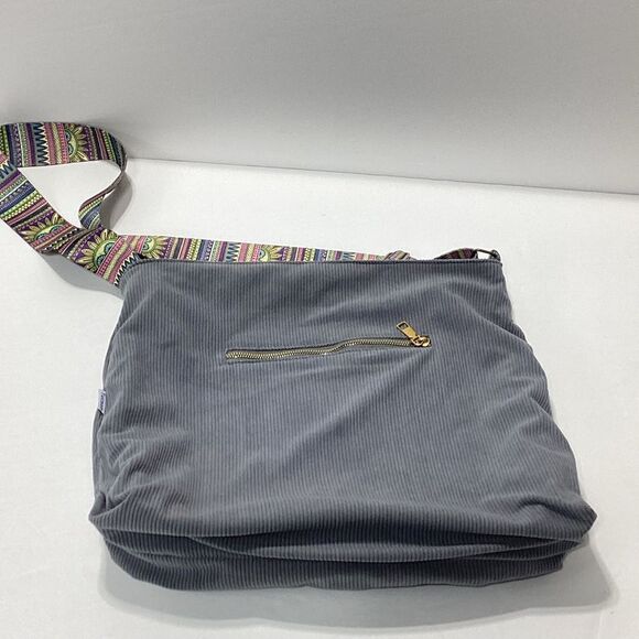 Tucson Corduroy Crossbody Large Bag Dark Gray - Picture 3 of 14